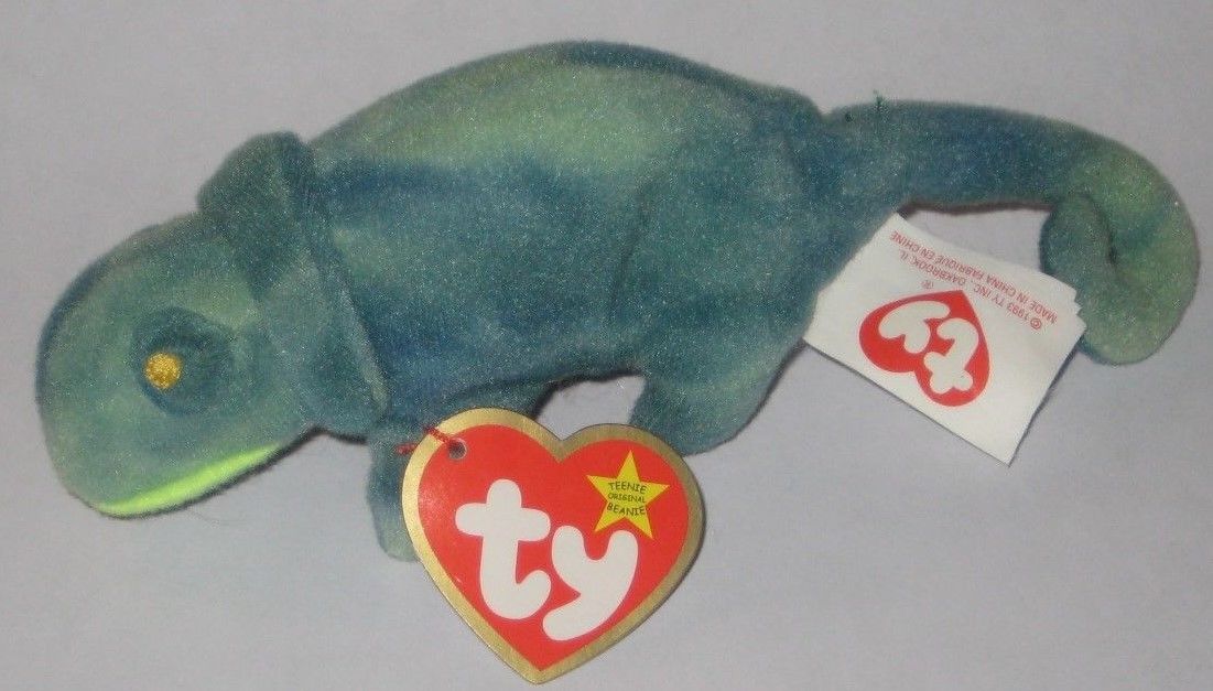 TY & MCDONALDS Collectible IGGY 1993 TEENIE BEANIE BABIES Plush IGUANA
