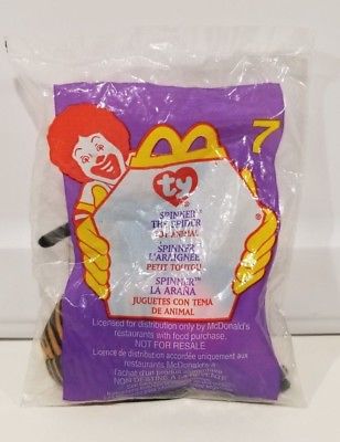TY Teenie Beanie Babies 2000 McDonalds # 7 SPINNER / SPIDER New In Bag