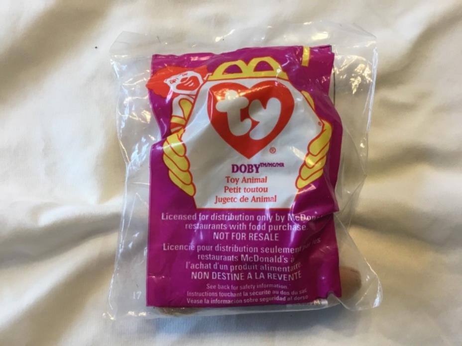 1998 McDonald’s 1993 Ty Teenie Beanie Babies Doby the Dog New in Pack Toy 1