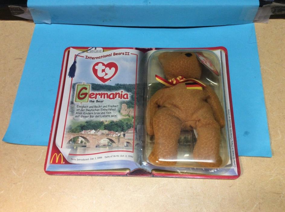 2000 Ty International Bears II Germania The Bear Teenie Beanie Baby