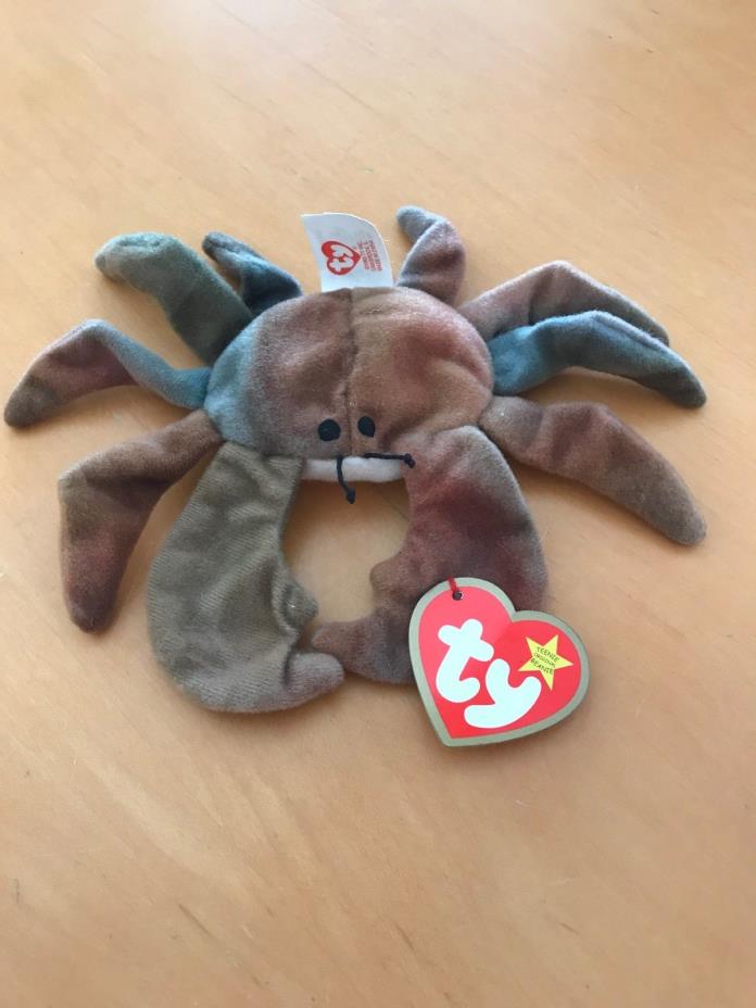 TY TEENIE BEANIE BABY CLAUDE THE CRAB 1993  WITH TAG