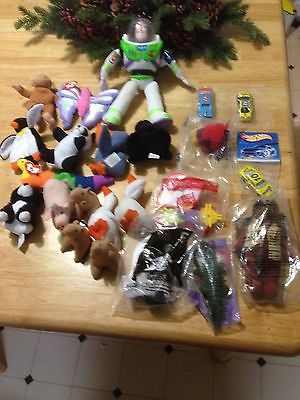 Lot of Teenie Beanie Babies, McDonalds, Burger King, ect 23 Toys