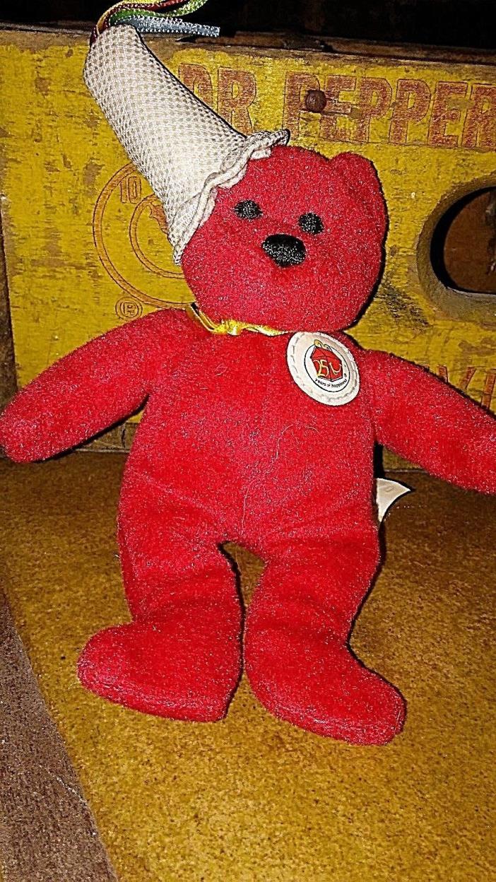2004 TY Teanie Beanie Babies RED BEAR MCDONALD'S 25th Anniversary Happy Meal