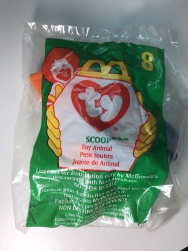 SCOOP TEENIE BEANIE BABY MCDONALD'S NEW IN BAG UNOPENED  #8   BB