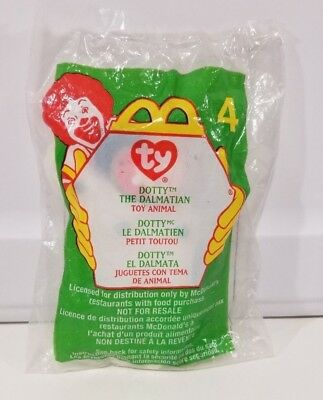 TY Teenie Beanie Babies 2000 McDonalds # 4 DOTTY / DALMATION New In Bag