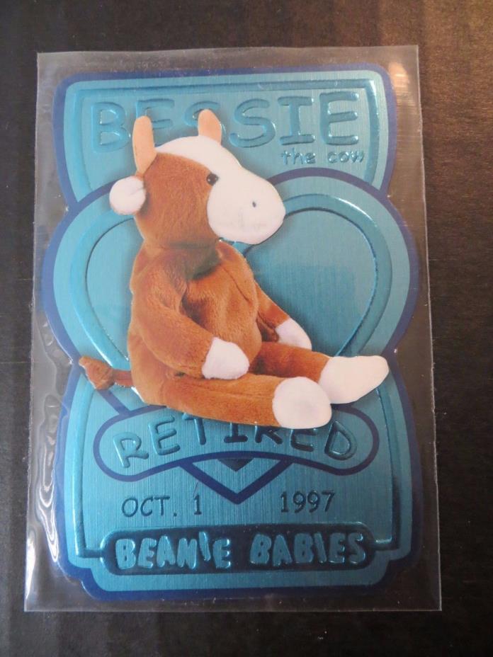 Ty Beanie Babies BBOC Series III S3 Limited Edition Teal RETIRED Bessie Card 1