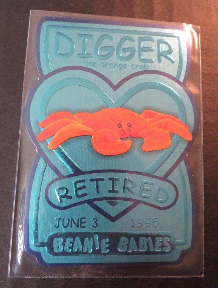 Ty Beanie Babies BBOC Series III S3 Limited Edition Teal RETIRED 3 Digger Card