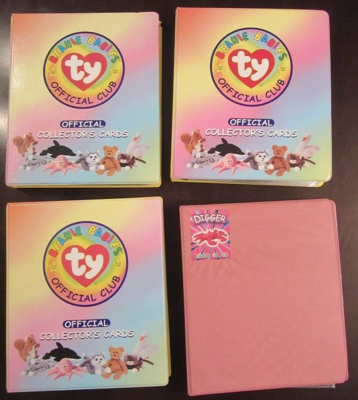 700+ TY BEANIE BABY TRADING CARDS IN 4 BINDERS~COLLECTOR'S SERIES~COLLECTIBLE~VG