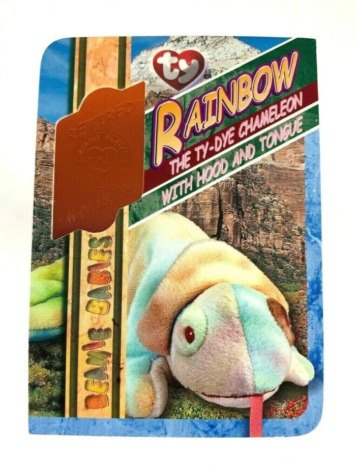 TY Beanie Babies BBOC Card Series 4 Orange - Rainbow the Chameleon #00057/18816