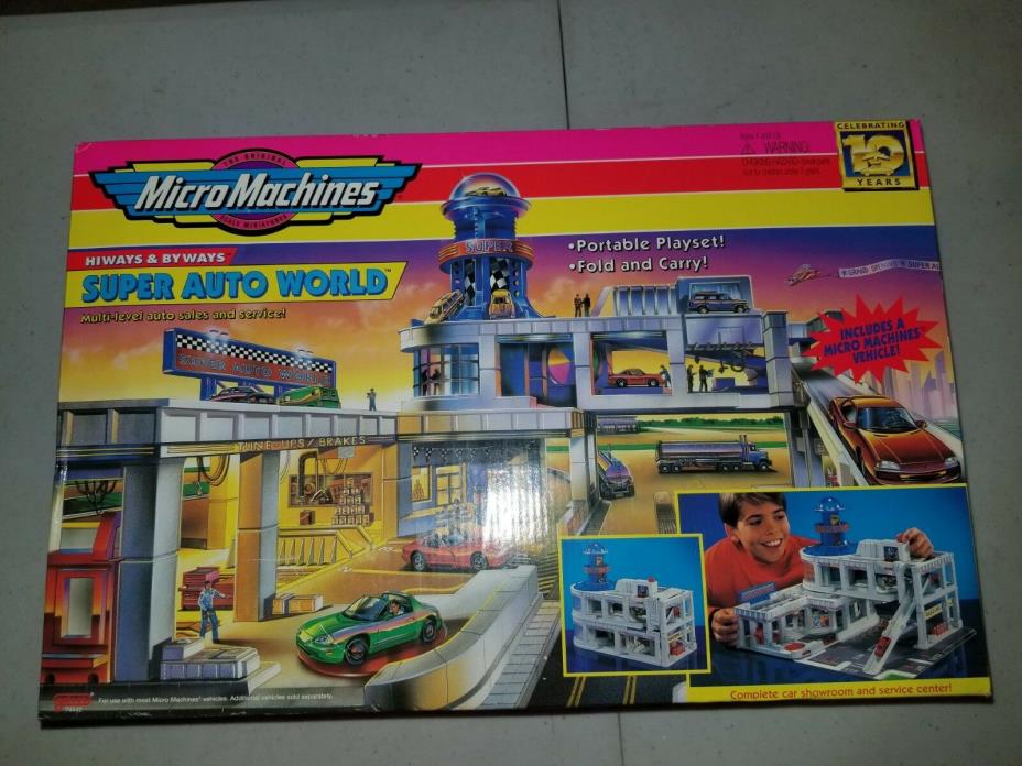 MICRO MACHINES SUPER AUTO WORLD PLAY SET GALOOB FACTORY SEALED NEW