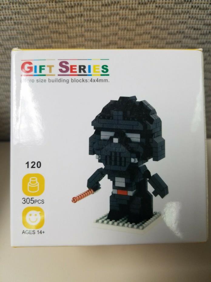 Gift Series Micro Size Building Blocks: 4x4mm Yoda, Darth Vader, Stormtrooper