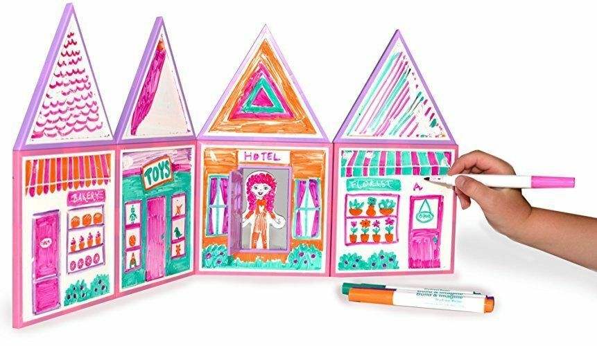 Build & Imagine: Draw & Build Dollhouse (Magnetic Write-on/Wipe-off) NEW