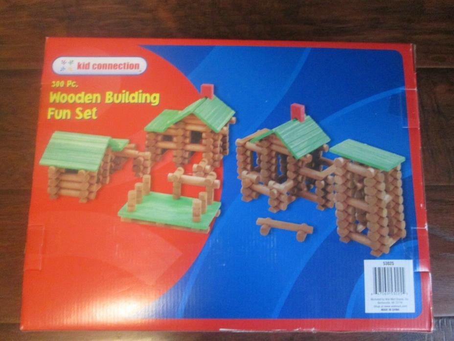 Kids Connection 300pc Wooden Building LOG's set toy NEW