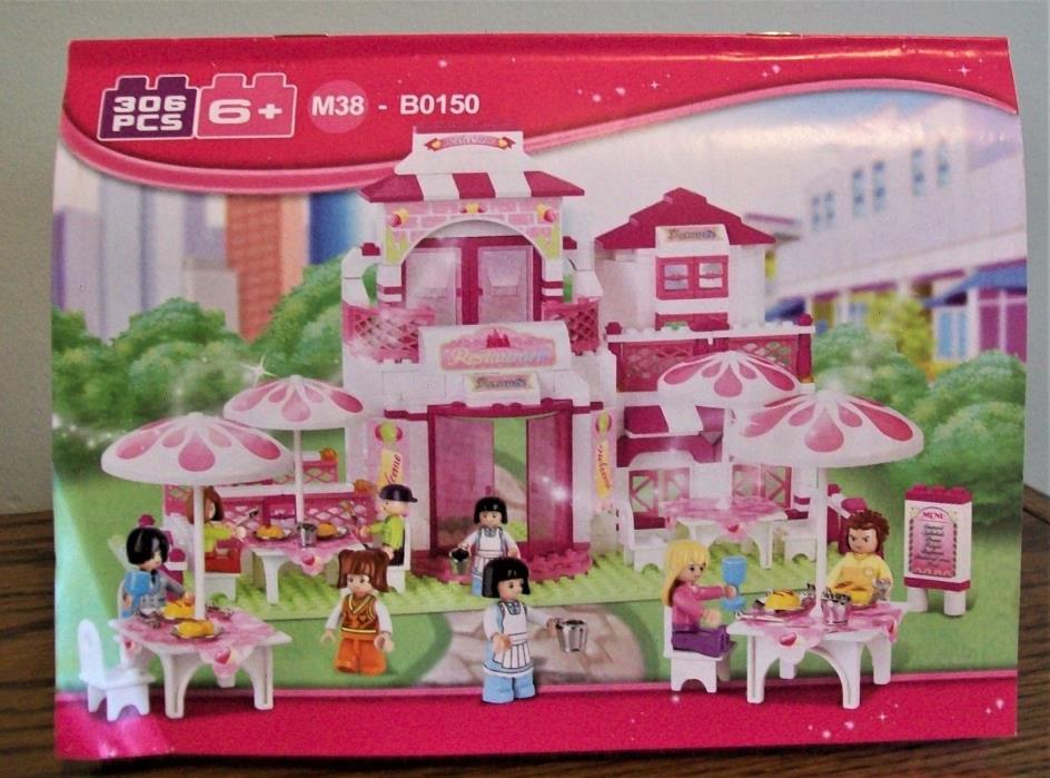 Sluban Building Blocks Set  #B0150 Pink Dream Romantic Restaurant- 100% Complete