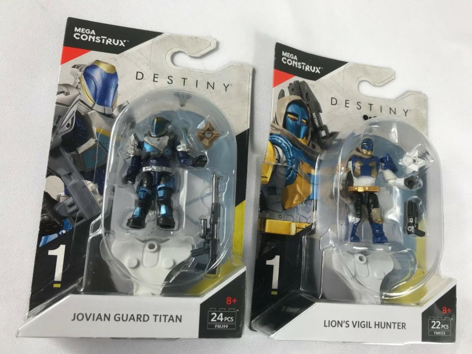 Mega Construx Destiny Jovian Guard Titan-Lion's Vigil  Hunter  *** LOT OF 2 ***