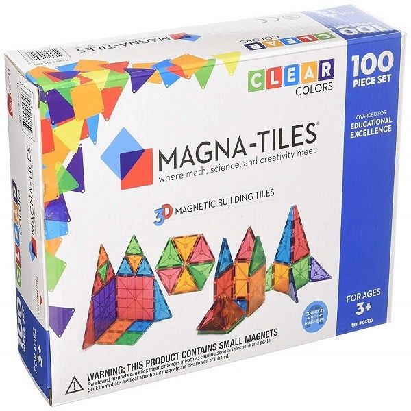 Magna-Tiles Clear Colors 100-Piece Set