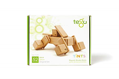 52 Piece Tegu Original Magnetic Wooden Block Set, Tints