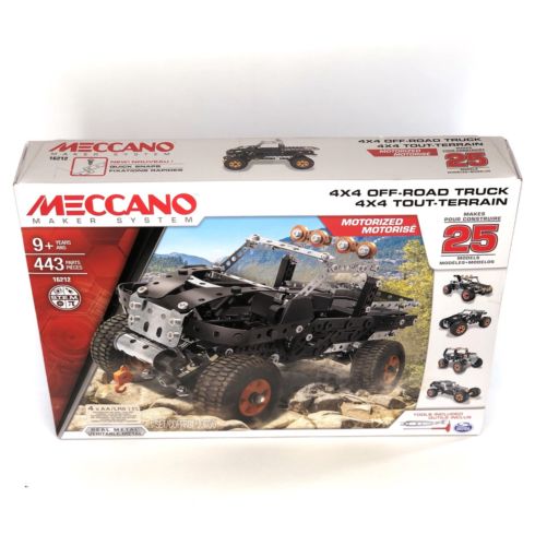 Meccano Maker System 4x4 Off Road Truck 4x4 Tout Terrain Set 443 Parts STEM NEW