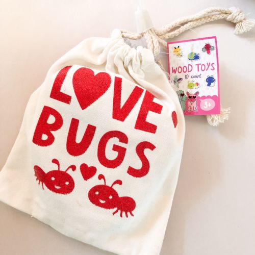 Target Dollar Spot Love Bugs Special Valentine Toy Play Set Wooden Figures