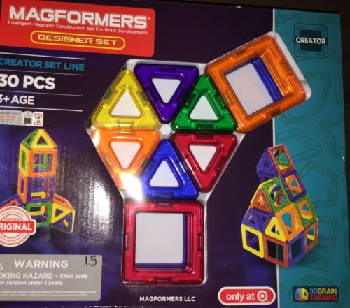 Magformers Designer Set 30 Magnetic Building Blocks Brain Training Games Creator