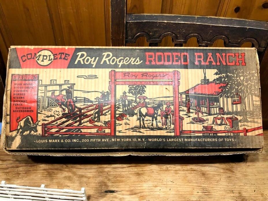 Vintage 1952 Marx Roy Rogers Rodeo Ranch Play Set #3985