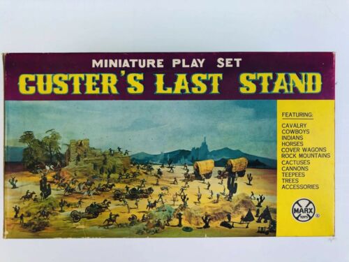 1963 Marx CUSTER’s LAST STAND Miniature Playset. New In Box