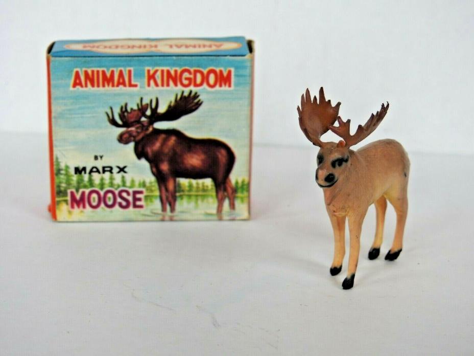 MOOSE - Vintage 1960'S Louis Marx CO Plastic ANIMAL KINGDOM, In Box