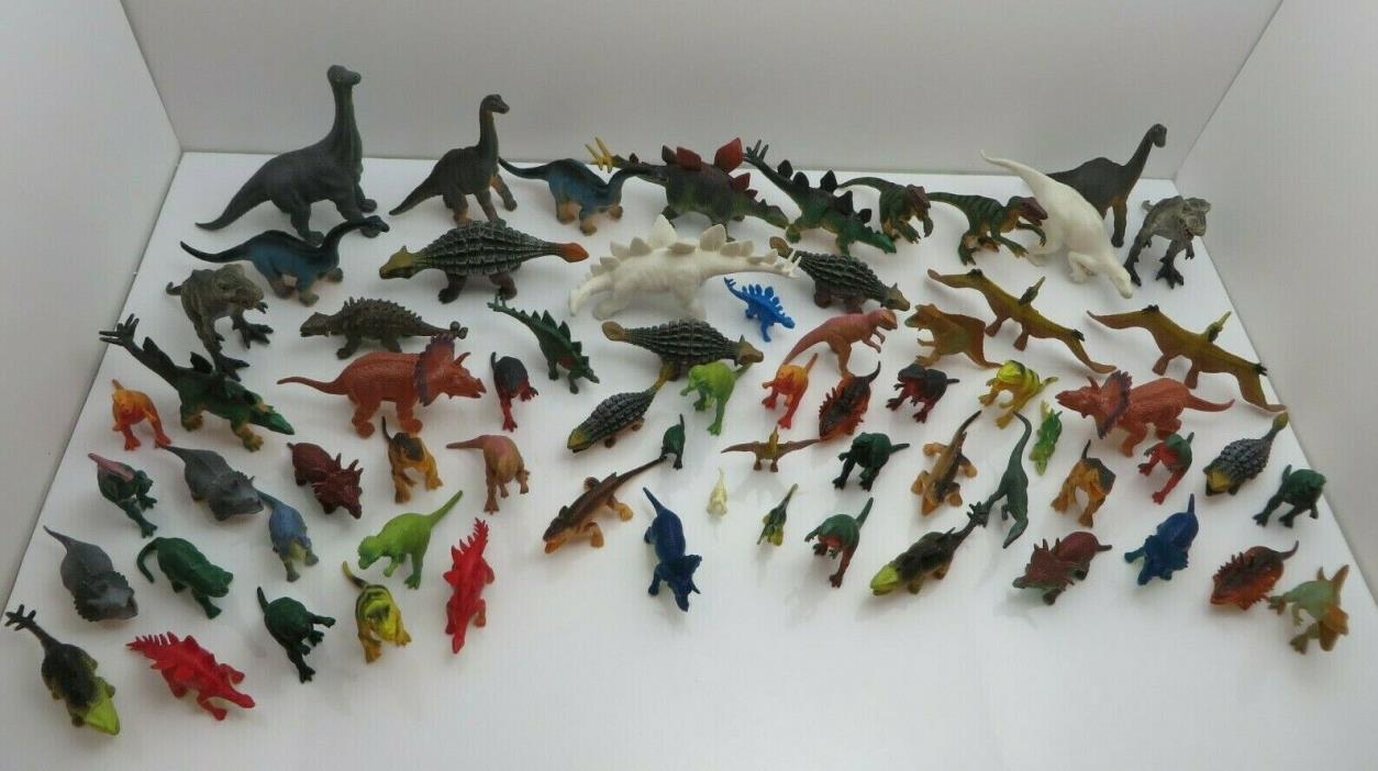 Lot of 68 Dinosaurs Figures - Different Sizes & Shapes - FREE SHIPPING!