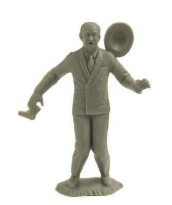 Vintage Louis Marx Untouchables Playset Figure Gray Plastic Gangster Falling