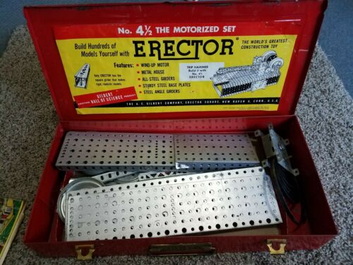 Vintage Gilbert Electric Erector Set No. 4 1/2 1954 Untested Incomplete?