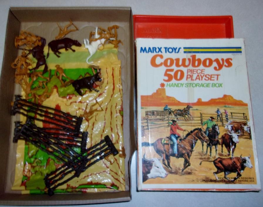 Vintage Marx  COWBOYS PLAYSET NO. 2257 IN BOX....