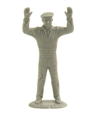 Vintage Louis Marx Untouchables Playset Figure Gray Warehouse Worker Raised Arms