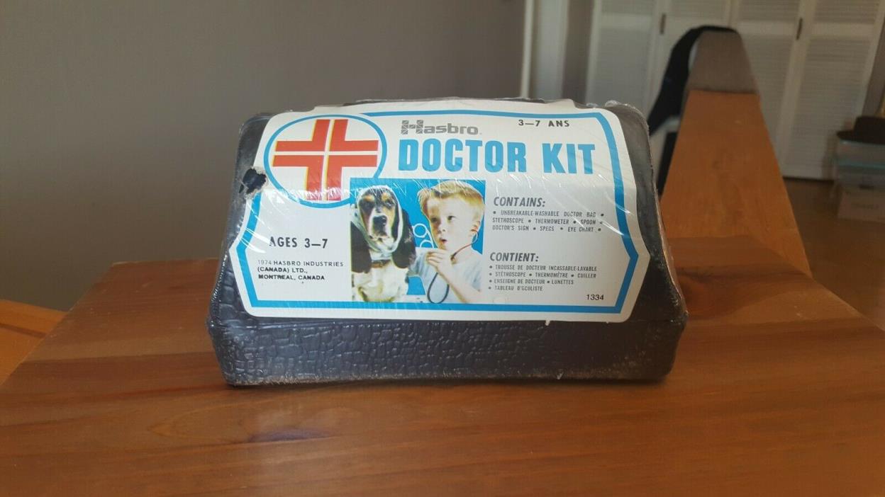 SEALED 1974 Hasbro HTF Dr Doctor Kit Play Set Pretend Toy Bag
