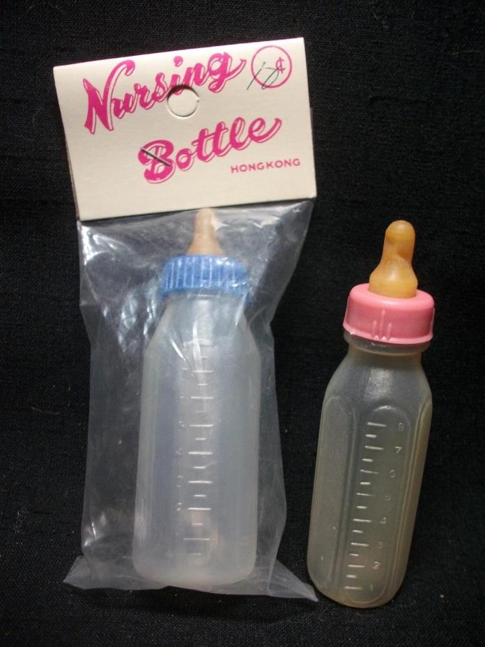 Vintage Dime Store Nursing Bottles For Baby Doll Hong Kong One Original Package