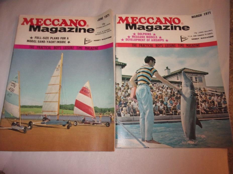 Meccano Magazines 1971 - March and June issues - LOTL