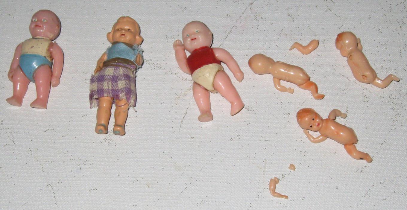 Renwal 1940s-1950s Hard Plastic Doll House Babies