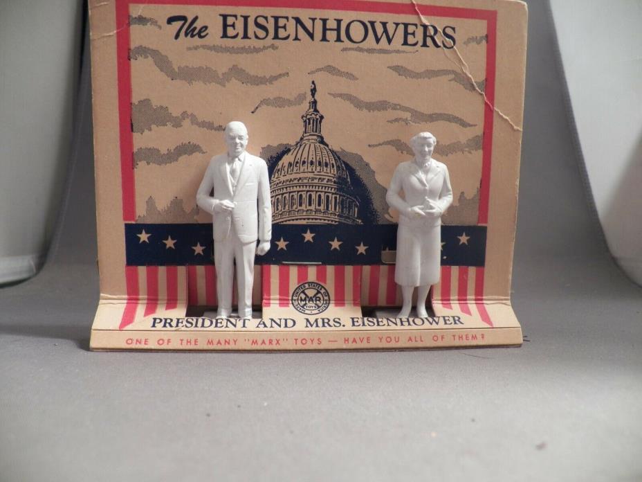 Marx 60mm Eisenhowers  Dwight and Mamie On Card