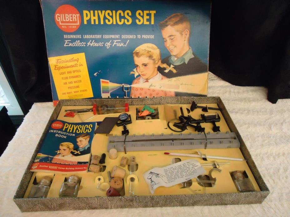 VINTAGE 1959 / 1960'S GILBERT PHYSICS PLAY SET NO. 15180 ( not complete )