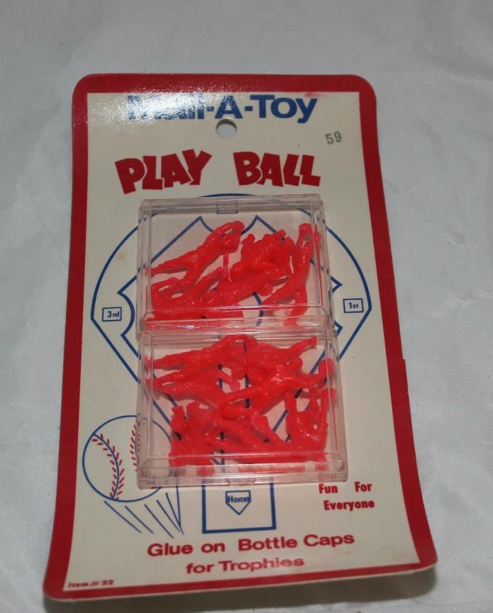 Mail-A-Toy Play Ball Baseball Bottle Cap Trophies Sealed