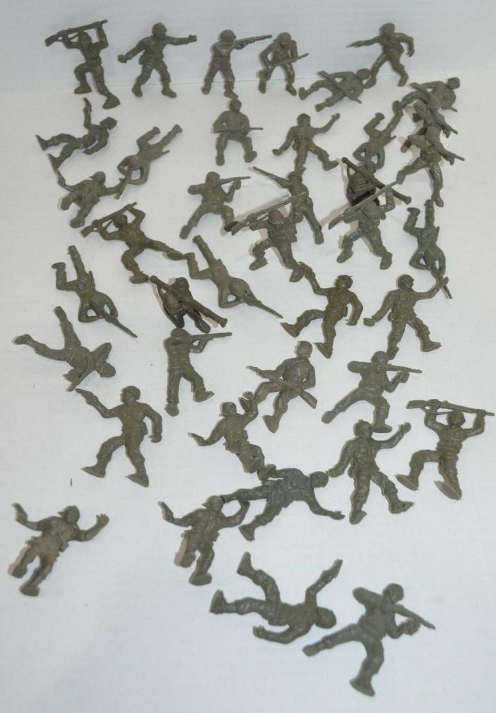 Vintage Army Men People Plastic Figure 40 pc. Lot