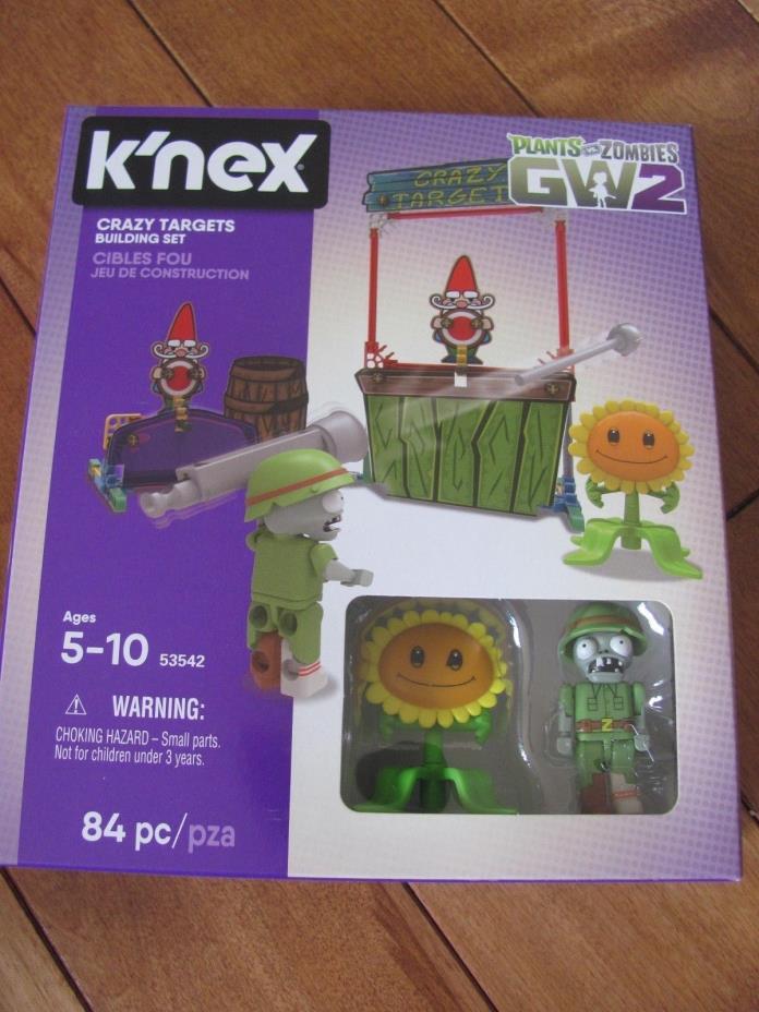 K'NEX 53542 GW2 Plants VS Zombies Crazy Targets Building Set 84 pcs NEW