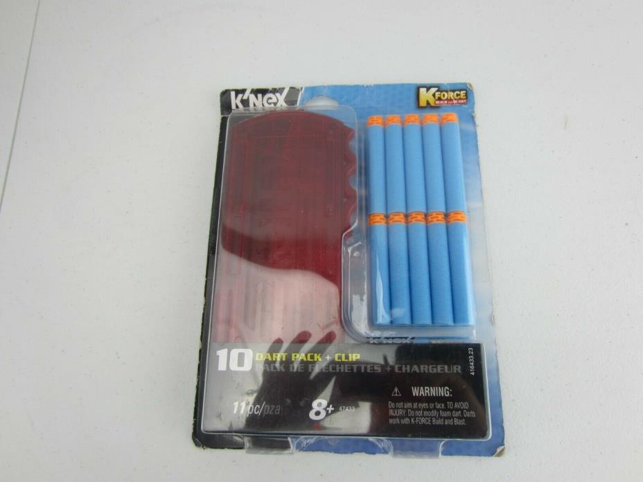 K’NEX KFORCE 10 Dart Pack & Clip Works w/ Flash Fire Motorized Blaster Set NEW
