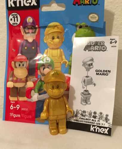K’NEX Nintendo Knex Super Mario Bros Series 11 GOLDEN GOLD MARIO Mini Figure