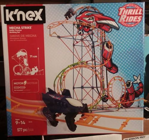 K’NEX Mecha Strike Roller Coaster Set 577 Pc Motorized Thrill Ride *Read*