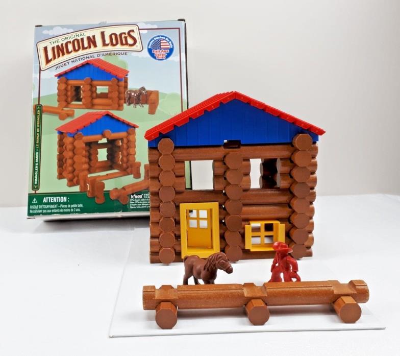 K’NEX  Lincoln Logs Wrangler's Ranch Set #00866 85 Piece 1 missing Age 3+ USA