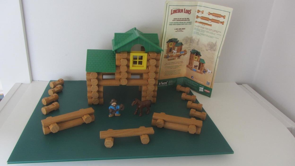 THE ORIGINAL LINCOLN LOGS BUILDING SET WITH REAL WOOD LOGS 