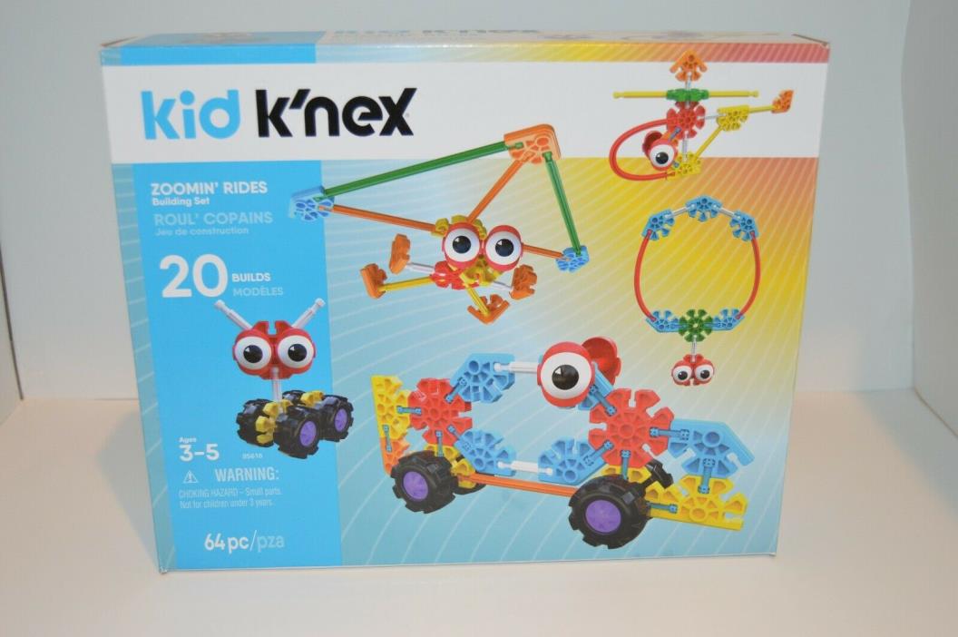 K'NEX Kid Zoomin Rides & up Preschool Educational Building Set Pieces 65