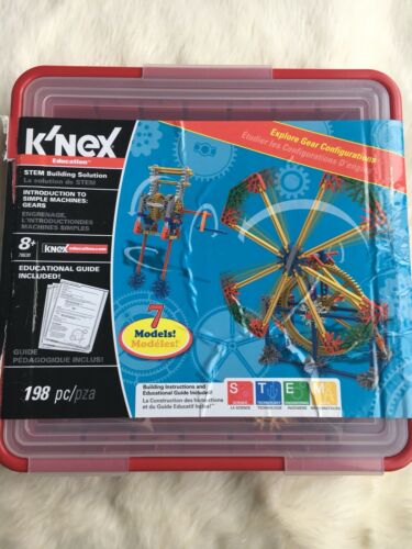 K’nex STEM Toy Introduction To Simple Machines: Gears. 198 Pcs.