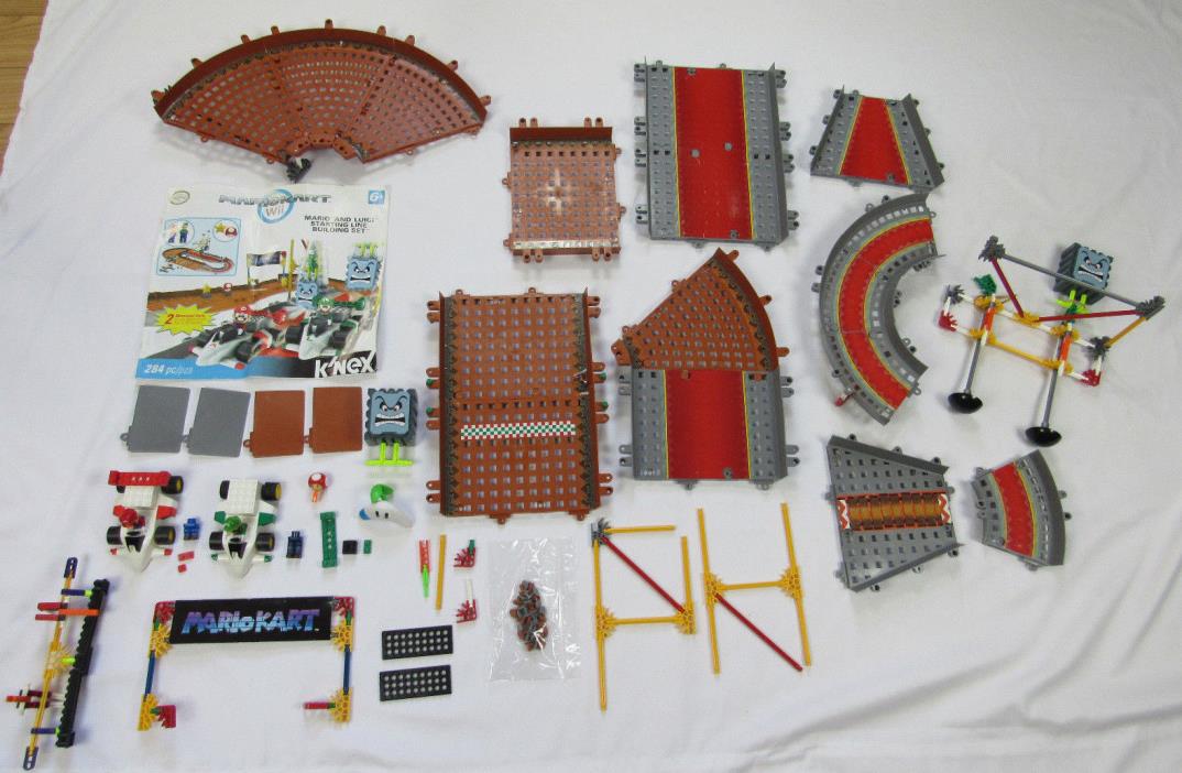 K'NEX Mario Kart Wii Mario and Luigi Starting Line Building Set Mostly Complete
