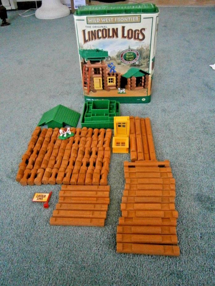 Lincoln Logs Lot Approx 90 Pieces (see photos)